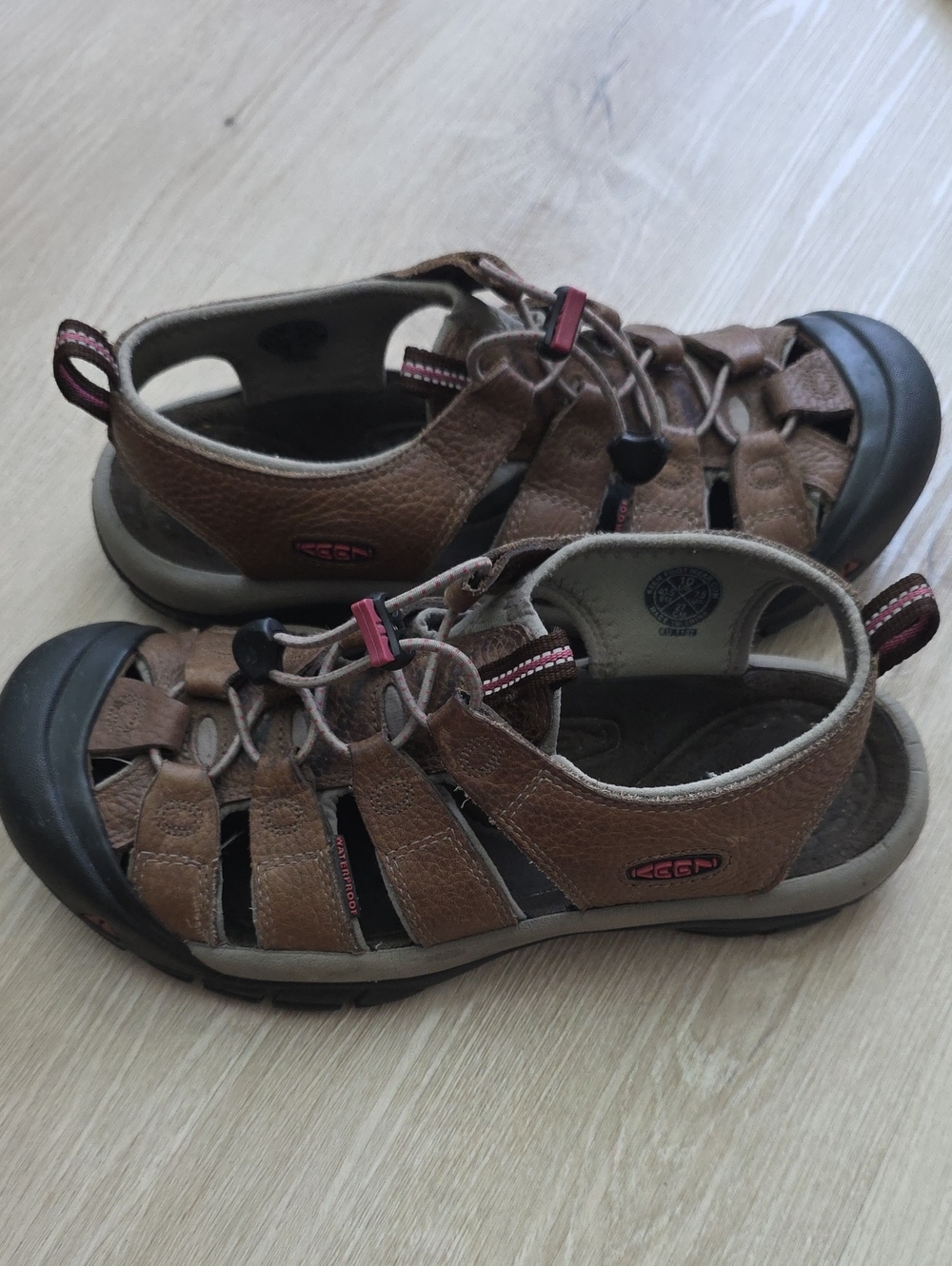 KEEN Newport Waterproof Leather Hiking Sandals Brown